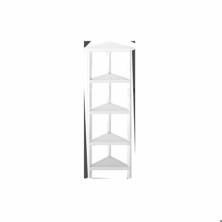 HOMEROOTS 60 in. Bookcase with 2 Shelves, White 379944